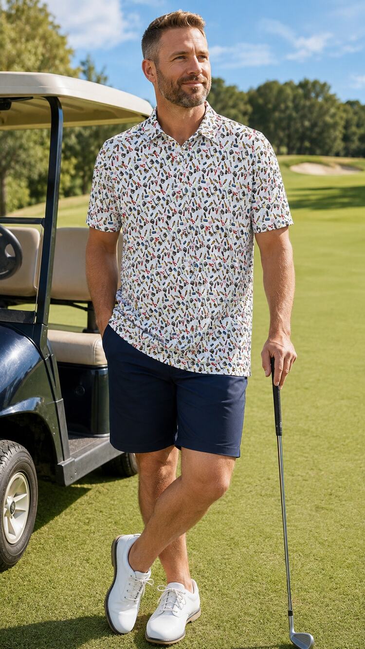 1764 Golf Lobster Beer Fish Performance Polo Shirt